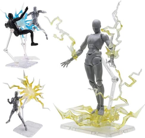 Action Figure Stand, 5PCS Assembly Action Figure Display Holder Base Doll Model Support Stand Compatible with HG RG SD SHF Gundam 1/144 Toy in Saudi Arabia