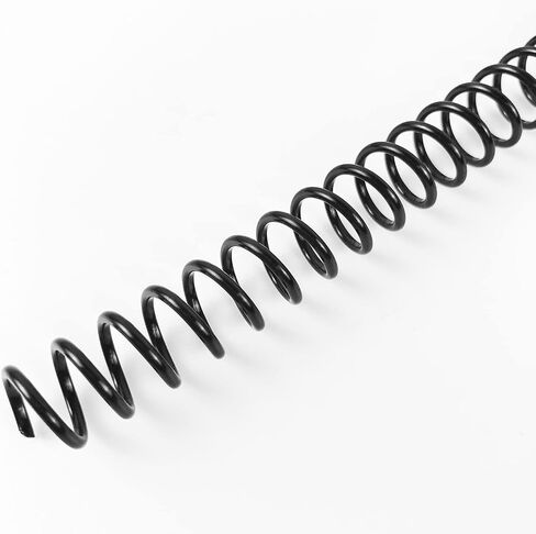 Binditek 100 Pack Plastic Spiral Binding Coils, 10mm(3/8"), 75 Sheet Capacity, 4:1 Pitch, Black, 48Loops, for Letter Size, for Students and Coworkers in Saudi Arabia