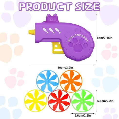 Sumind 18 Pieces Cat Fetch Tracking Interactive Toys with 5 Colors Flying Propellers for Indoor PET Cat Kitty Training Chasing (Blue, Cat) in Saudi Arabia