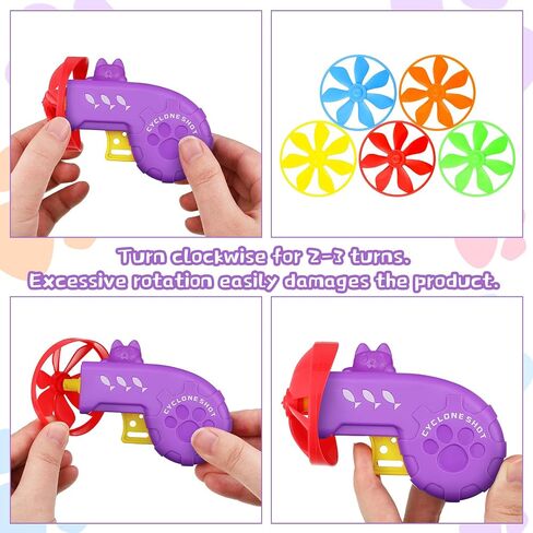Sumind 18 Pieces Cat Fetch Tracking Interactive Toys with 5 Colors Flying Propellers for Indoor PET Cat Kitty Training Chasing (Blue, Cat) in Saudi Arabia