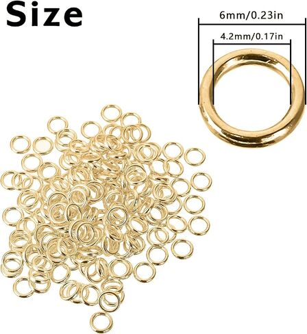 Silver Color Closed Jump Rings for Necklace Bracelet Jewelry Making(6mm-100) in Saudi Arabia