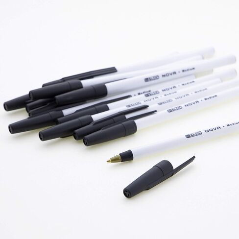 BAZIC Nova Black Color Stick Pen (12/Box) in Saudi Arabia