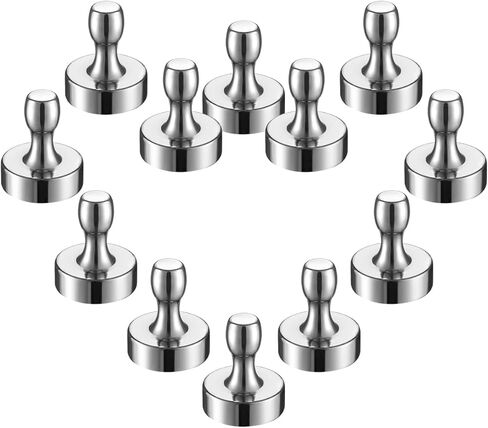 مغناطيس ثلاجة صغير BTLIN قوي، دبابيس ضغط مغناطيسية معدنية صغيرة للمطبخ والثلاجة ولوحة بيضاء مغناطيسية للمكتب 24 حزمة in Kuwait