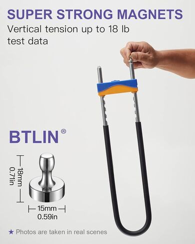 مغناطيس ثلاجة صغير BTLIN قوي، دبابيس ضغط مغناطيسية معدنية صغيرة للمطبخ والثلاجة ولوحة بيضاء مغناطيسية للمكتب 24 حزمة in Kuwait