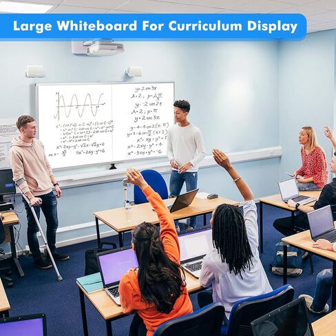 maxtek Rolling Whiteboard, 48x36 Large Magnetic White Board with Stands, Big Double-Sided White Board Dry Erase on Wheels for Homeschool, Home Office, Office, School (Silver, 48 x 36) in Saudi Arabia