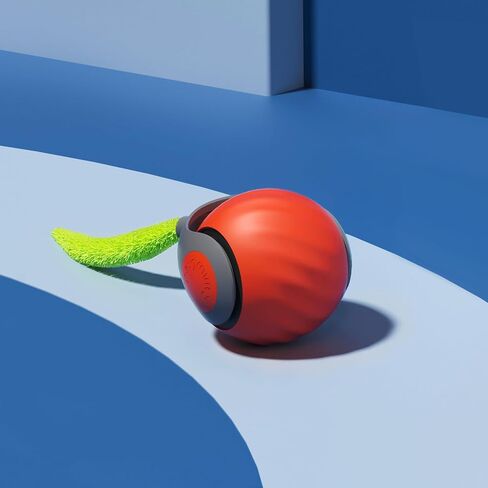 Speedy Sprint Ball Toy for Cat Type-C Rechargeable Interactive Cats Toy Orange in Saudi Arabia
