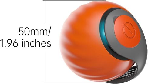 Speedy Sprint Ball Toy for Cat Type-C Rechargeable Interactive Cats Toy Orange in Saudi Arabia