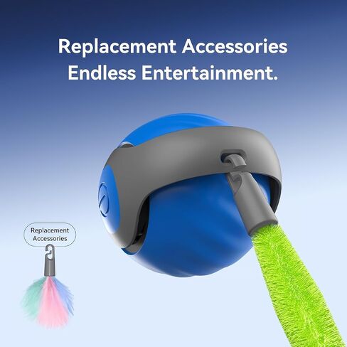 Speedy Sprint Ball Toy for Cat Type-C Rechargeable Interactive Cats Toy Orange in Saudi Arabia