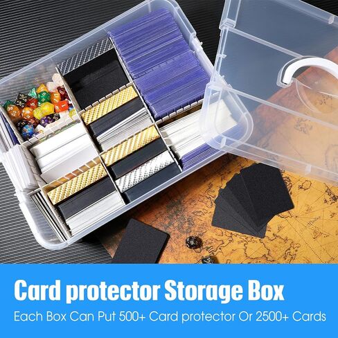 Yexiya 35 Pt Clear Card Storage Box Trading Card Storage Box Card Storage Box Plastic Playing Card Case, Large for Standard Card in Saudi Arabia