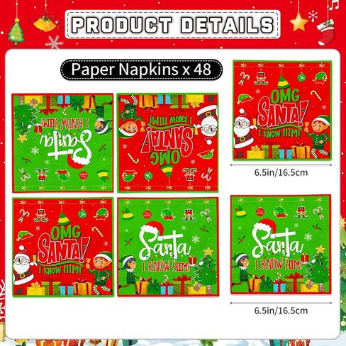 48 قطعة سانتا أنا أعرفه ديكورات الأصدقاء القزم زينة عيد الميلاد سانتا سانتا عيد الميلاد المناديل أدوات المائدة عيد الميلاد لعيد الميلاد قزم زينة عيد الميلاد حزب زينة in Kuwait