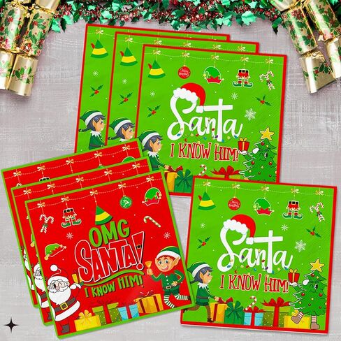 48 قطعة سانتا أنا أعرفه ديكورات الأصدقاء القزم زينة عيد الميلاد سانتا سانتا عيد الميلاد المناديل أدوات المائدة عيد الميلاد لعيد الميلاد قزم زينة عيد الميلاد حزب زينة in Kuwait