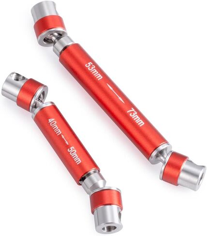 RCLIONS Steel RC Center Drive Shaft 40+53mm Driveshaft for 1/24th AXIAL SCX24 AXI00001 C10 AXI00002 JLU AXI00006 Bronco RC Crawler Car Upgrade Parts (Red) in Saudi Arabia