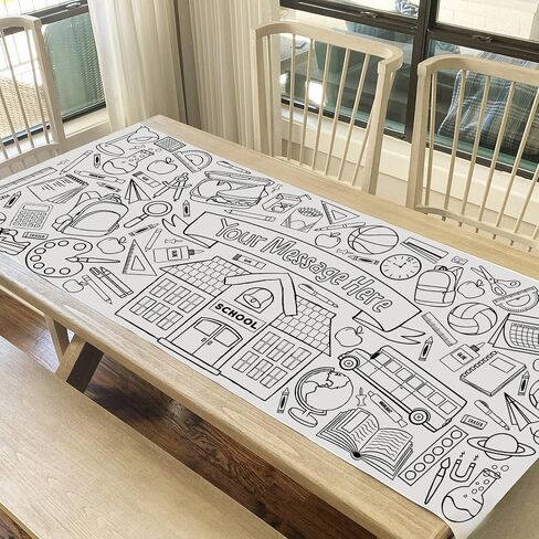 Tiny Expressions - Giant USA Coloring Map for Kids - Rolled, No Creases 72" x 30" - Jumbo Wall Art Poster for Classrooms, Bedrooms - Large Paper Banner (USA Map with Icons) in Kuwait