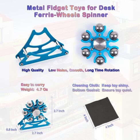 Desk-Fidget-Toys for Ferris-Wheels-Spinner: 4mins Kinetic-Metal-Spinner, Cool-Gadgets-Stuff for Kid Children Teen Adult EDC-Toy, ADHD Tools Stress Relief for Office Home School Men Woman Christmas in Saudi Arabia
