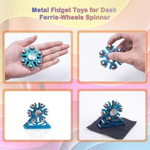 Desk-Fidget-Toys for Ferris-Wheels-Spinner: 4mins Kinetic-Metal-Spinner, Cool-Gadgets-Stuff for Kid Children Teen Adult EDC-Toy, ADHD Tools Stress Relief for Office Home School Men Woman Christmas in Saudi Arabia