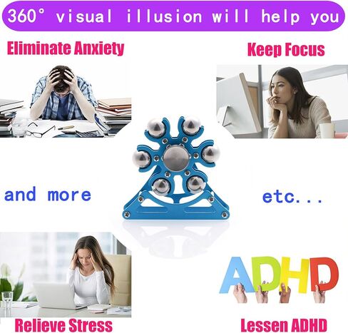 Desk-Fidget-Toys for Ferris-Wheels-Spinner: 4mins Kinetic-Metal-Spinner, Cool-Gadgets-Stuff for Kid Children Teen Adult EDC-Toy, ADHD Tools Stress Relief for Office Home School Men Woman Christmas in Saudi Arabia
