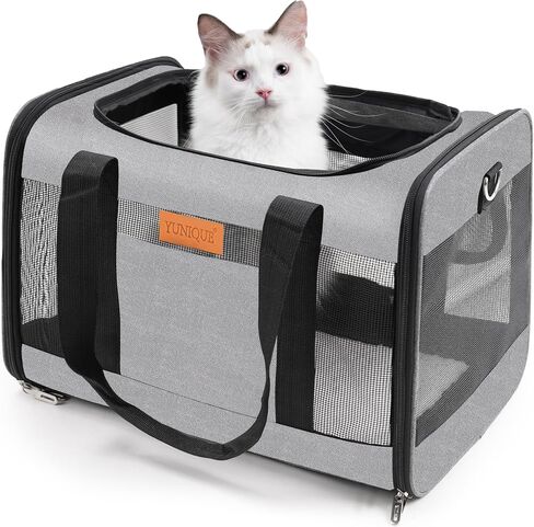 YUNIQUE Cat, Dog Carrier,Grey, Soft-Sided Cat Bag Animal Carriers Travel Puppy Carry As a Toy of Fabric Pet Home (Grey) in Saudi Arabia
