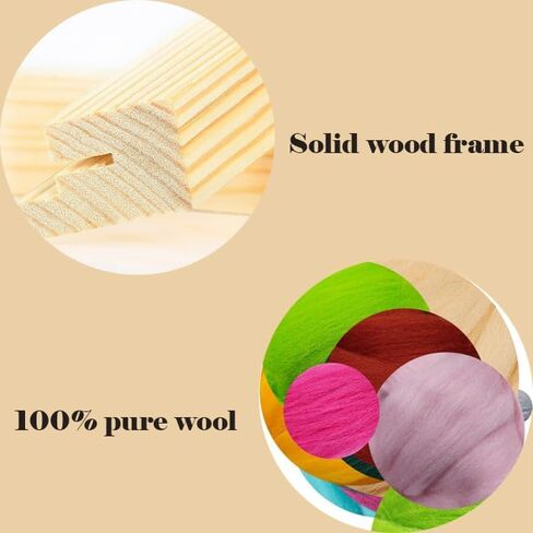 K&L House 2 Piece Cute Panda Needle Felting Kit, Felting Kit for Beginners Adult, Wool Needle Felting Kit Gifts Included Felting Needles, Felting Pad, Felting Wool, Wood Frame and Instruction in Saudi Arabia