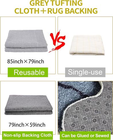 Cordless Tufting Gun Starter Kit-Digital Display Screen(10 Speed Adjustable),2 in 1 Cut &Loop Pile Rug Tufting Gun with 2×2.0Ah Battery|200W Carpet Trimmer|Tufting Cloth+ Rug Backing |42 Yarn in Saudi Arabia