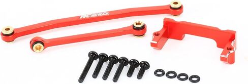 RCAWD مؤازرة جبل + وصلة توجيه مجموعة 3 قطع لـ 1/18 1/24 Scx24 FMS Fcx18 Fcx24 Rc أجزاء ترقية السيارة الزاحفة أحمر in Saudi Arabia