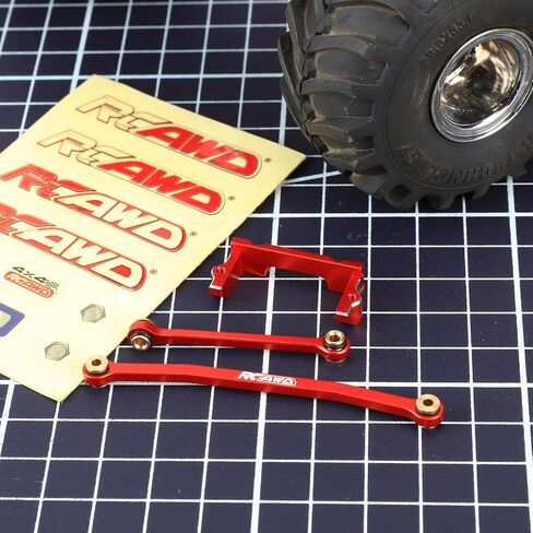 RCAWD Servo Mount + Steering Linkage 3-Piece Set for 1/18 1/24 Scx24 FMS Fcx18 Fcx24 Rc Crawler Car Upgrade Parts red in Saudi Arabia