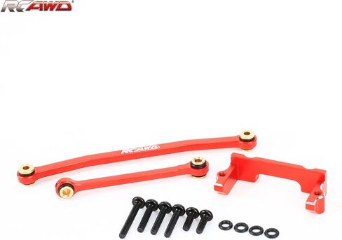 RCAWD مؤازرة جبل + وصلة توجيه مجموعة 3 قطع لـ 1/18 1/24 Scx24 FMS Fcx18 Fcx24 Rc أجزاء ترقية السيارة الزاحفة أحمر in Saudi Arabia