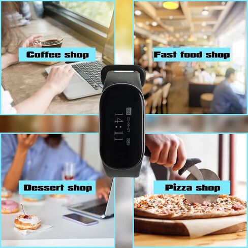 نظام استدعاء الممرضات اللاسلكي Retekess TD112، نظام النداء للمطاعم، 1 جهاز استقبال للساعة، 10 أزرار اتصال بأربعة مفاتيح للمطعم، البار، المستشفى، العيادة، المقهى in Kuwait