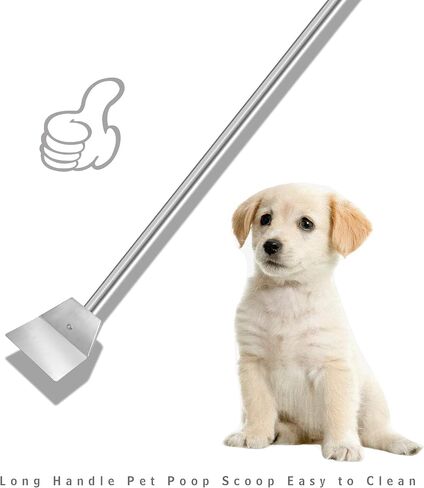 Stainless Steel Spade Poop Scoop,Large Pooper Scooper with Long Handle,33.4 inch Scooper for Pet Waste Indoor Outdoor Cleaning Easy Wash (Pooper Scooper Only) in Saudi Arabia