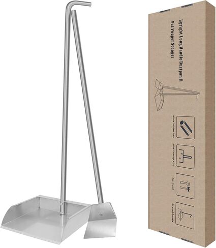 Stainless Steel Spade Poop Scoop,Large Pooper Scooper with Long Handle,33.4 inch Scooper for Pet Waste Indoor Outdoor Cleaning Easy Wash (Pooper Scooper Only) in Saudi Arabia