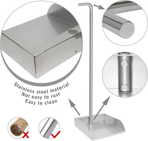 Stainless Steel Spade Poop Scoop,Large Pooper Scooper with Long Handle,33.4 inch Scooper for Pet Waste Indoor Outdoor Cleaning Easy Wash (Pooper Scooper Only) in Saudi Arabia