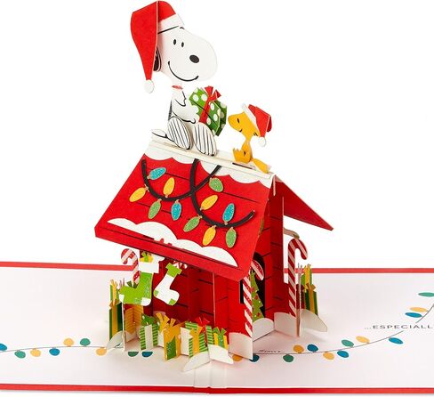 Hallmark Signature Paper Wonder Pop Up Christmas Card (Peanuts, Snoopy's Dog House) in Saudi Arabia