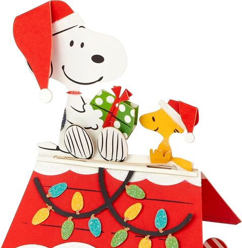 Hallmark Signature Paper Wonder Pop Up Christmas Card (Peanuts, Snoopy's Dog House) in Saudi Arabia