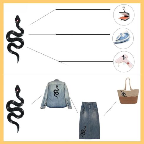 4 Pcs Snake-Shaped Rhinestones Trim Ribbon Rhinestones Applique Iron on Patches DIY Clothing Accessories Repair Decoration for Clothes Garments Bags Wedding Dress（4 Colors） in Saudi Arabia