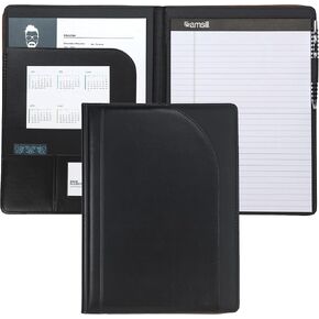 Samsill Two-Tone Padfolio, Resume Portfolio, Business Portfolio, with 8.5 x 11" Writing Pad, Black & Black