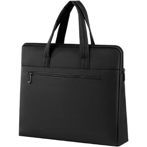 Durable Oxford Handle Document Bag Briefcase for Men File Tote Bag for Carrying Paper Files Notary Black