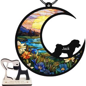 6 '' تشيهواهوا الشعر القصير الكلب التذكاري Suncatcher & خشبية الكلب باو المفاتيح شخصية اسم الكلب زخرفة نافذة معلقة الحيوانات الأليفة من فقدان الكلب هدية التعاطف لمحبي الكلاب SCD-B11-6-28