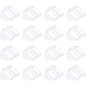 uxcell 16Pcs Plastic Ladder Slider, Adjustable Lock Buckles Tension Lock Tri-Glides for Belt Backpack Straps Replacement