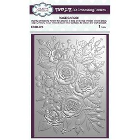 PaperCuts Creative Expressions Rose Garden 5 in x 7 in 3D Embossing Folder, 5 x 7 in, Clear