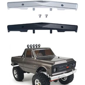 RCLIONS Aluminum RC Front Bumper for Axial SCX24 AXI00001 T1/T2 C10 1/24th RC Crawler Truck Car (Silver)