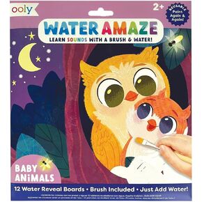 Ooly Water Amaze - Includes 12 Reveal Boards & Brush, Reusable Reveal Pads for Kids, Coloring Books for Toddlers, Paint with Water Books Ages 2+, Under The Sea