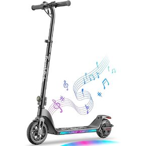 FanttikRide T10 Apex Electric Scooter for Kids 8-14, Adjustable Handlebar Height for Riders 4.3-5.6 ft, 154 lbs, Up to 40 mins Continuous Time, 3 Speed Mode 7/10/12 MPH, Bluetooth Music Speaker