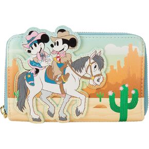 Loungefly Disney Western Mickey and Minnie Zip Around Wallet