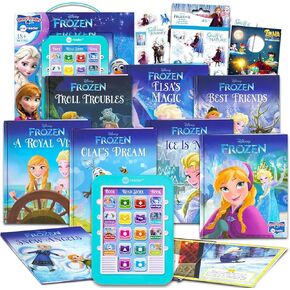 Disney Frozen Me Reader Electronic Reader 8 Book Bundle - 8 Disney Frozen Books for Toddlers, Kids Featuring Elsa, Anna, and Olaf Plus Stickers, More | Frozen Learning Toys Set
