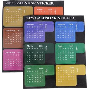2025 Calendar Stickers for Planners Calendar Index Tabs Monthly Calendar Sticker Adhesive Divider Page Marker Note Notebook Sticker 1pc