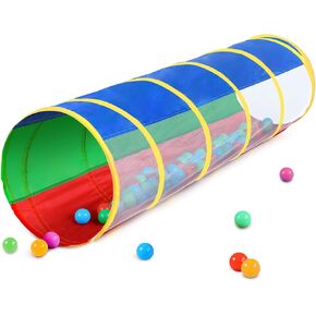 Kids Crawl Through Play Tunnel, Pop Up Baby Play Tunnel for Toddlers, Game Toy Play Tent for Girl or Dog Cat Pet Tunnel