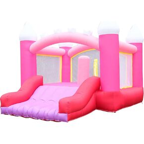 Bounce House Inflatable Jumping Castle Splash Pool,Water Slide Bouncer Indoor/Outdoor Playhouse for Kids Party Gift w/Air Blower