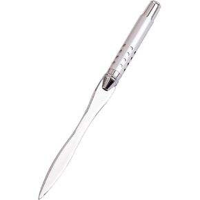 AUEAR, Silver Metal Letter Opener Hand Envelope Slitter for Office Home Supplies