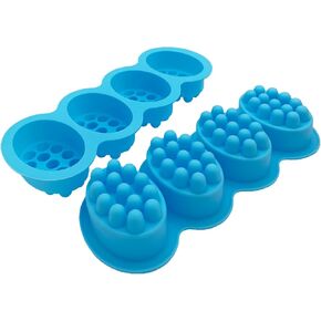 2 Pieces Silicone Massage Soap Mold Oval Massage Soap Bar Making Mould Silicon Candle Candy Chocolate Cake Baking Pan¡­