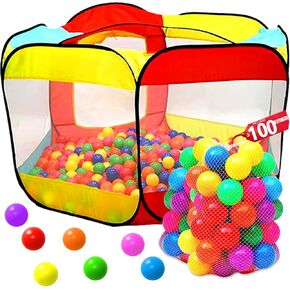 Kids Ball Pit Large Pop Up Ball Pit Tent for Toddlers - Indoor & Outdoor Gift Toys for Infants Girls & Boys, Baby Playpen with Zipper Storage Bag, Ball Pit Balls Not Included