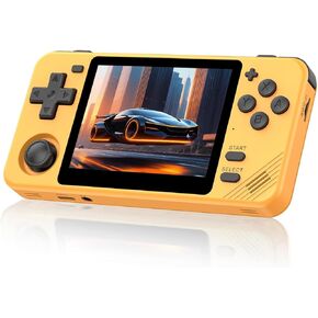 RGB10X Handheld Game Console 3.5-in 640*480 IPS OCA Screen 2800mAh 64BIT System Black Transparent